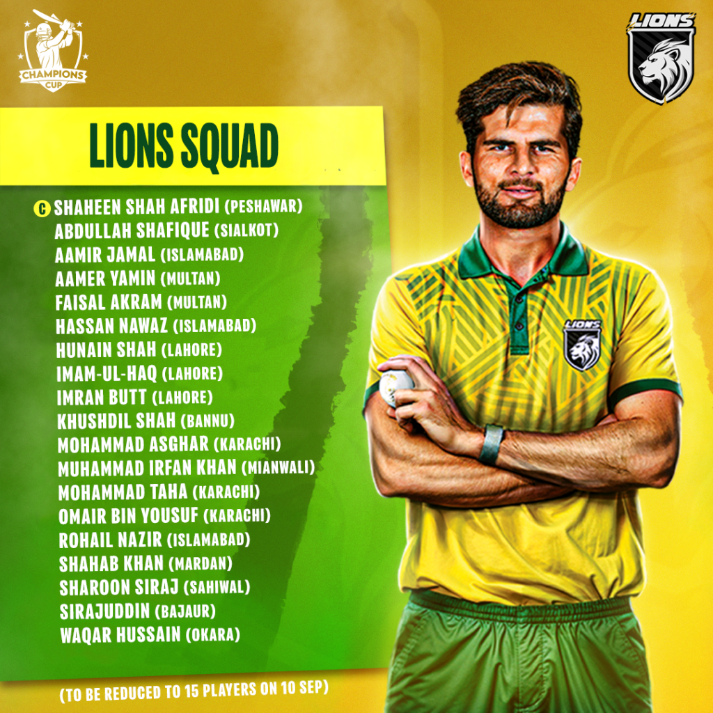 Lions – Shaheen Shah Afridi 